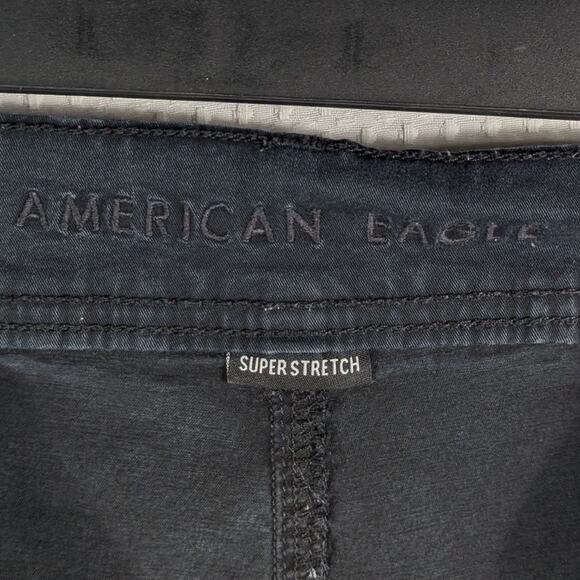 American Eagle Cargo Jogger Pants Women 2 Regular Navy Super Stretch 26x27 - Picture 3 of 4